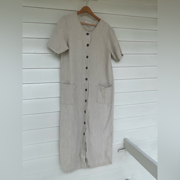 J. Jill Dresses & Skirts - J. Jill Cream Linen Dress/Duster